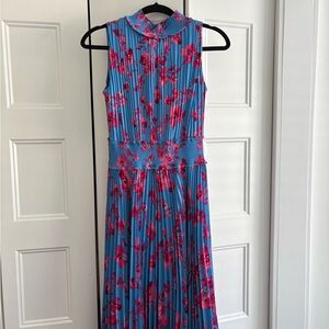 Nanette Lepore Blue and Pink Floral Maxi Dress